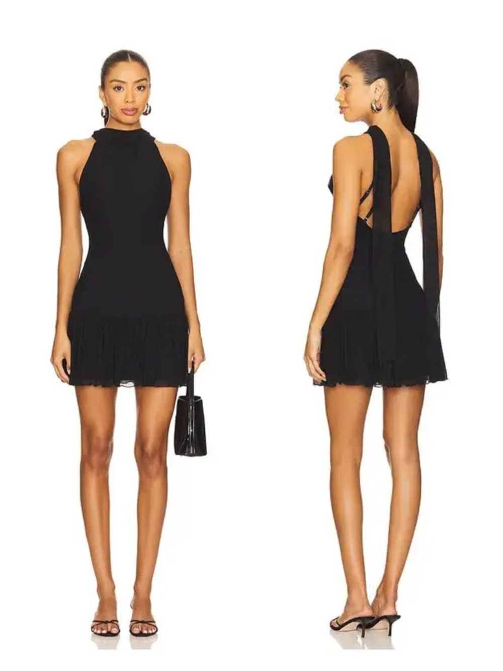 More to Come x Revolve Jolene Black Mini Dress Sz S NWT